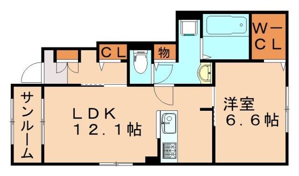 新飯塚駅 徒歩59分 1階の物件間取画像